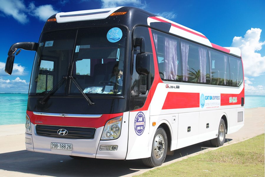 From Ha Noi city to Cat Ba island by bus